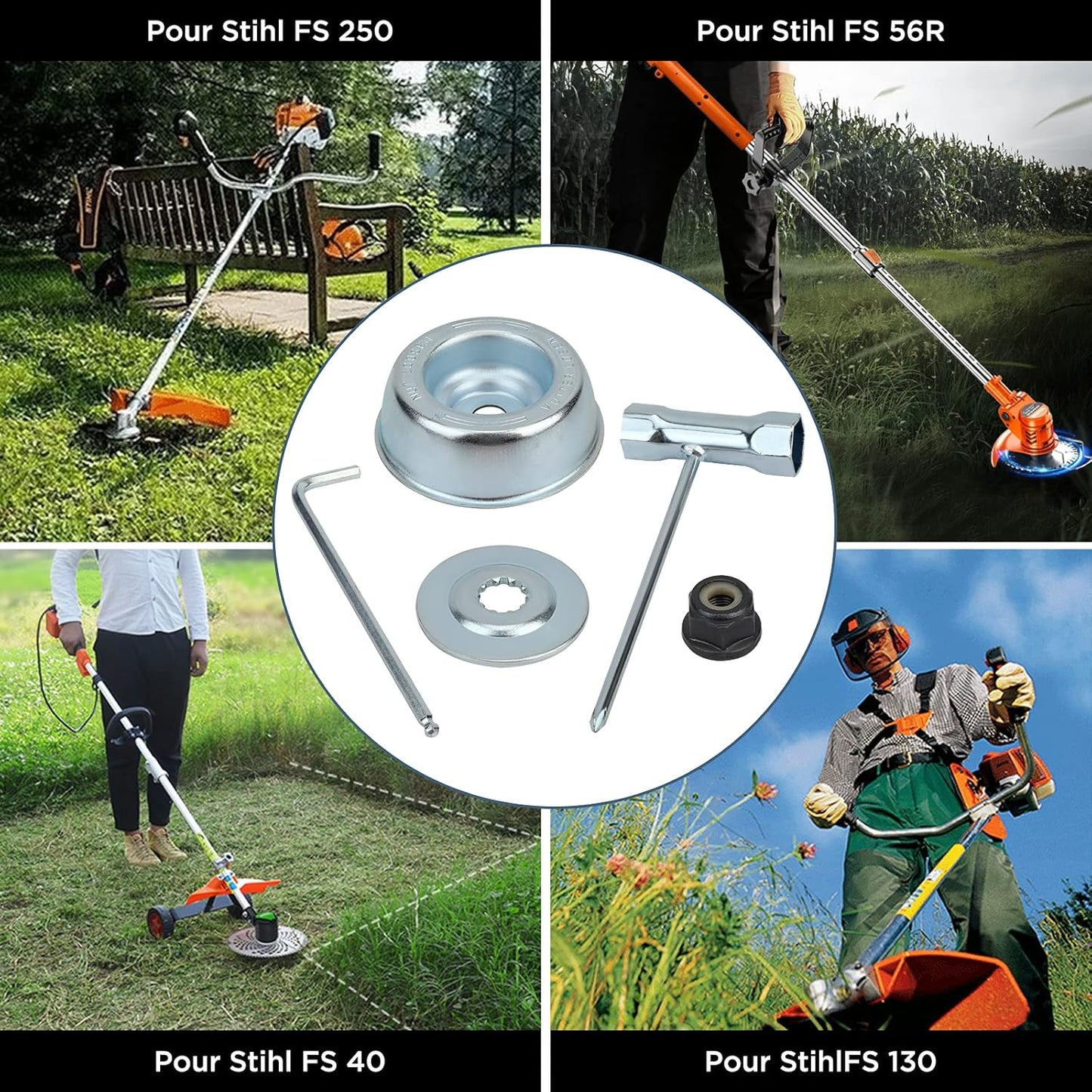 Universal Brushcutter Head Nut Kit For Stihl Fs55