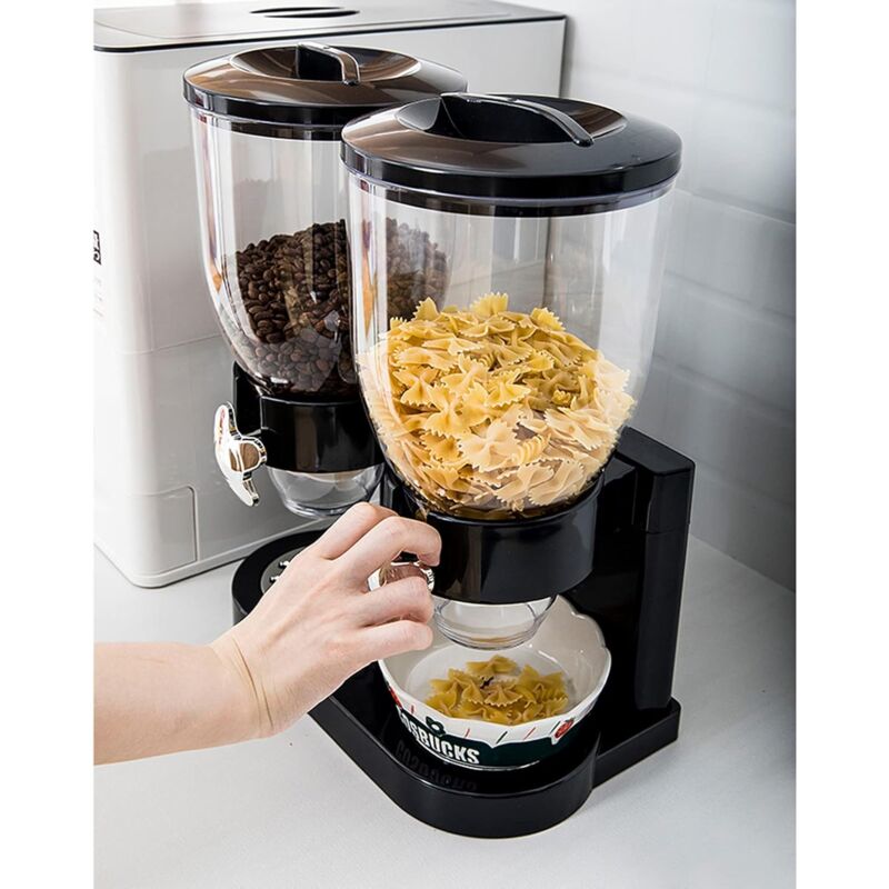 Double Cereal Container For Cornflakes Storage