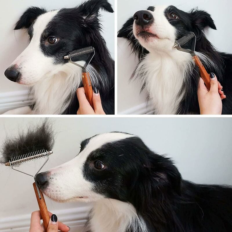 Coat King Heavy Duty Dog And Cat Deshedding Brush Grooming Comb Rake Significantly Reduces Shedding