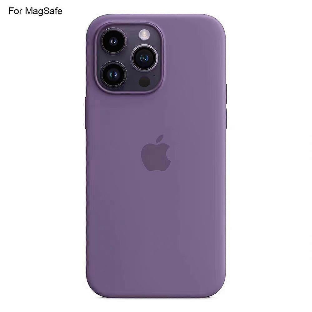 Compatible With Iphone 14 Pro Case Magsafe Liquid Silicone Phone [Induction Popover] Perfect Purple_Tfrf