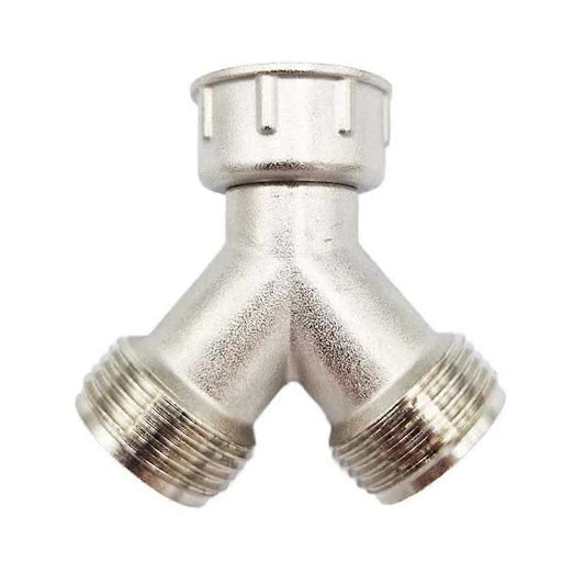 Brass Y Connector For Washing Machine 3/4 Splitter 2 Way Hose Connection (Fmy)