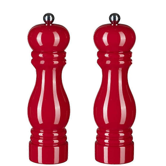 Pepper Mill Salt And Shaker With Ceramic Rotor 2Pcs Red