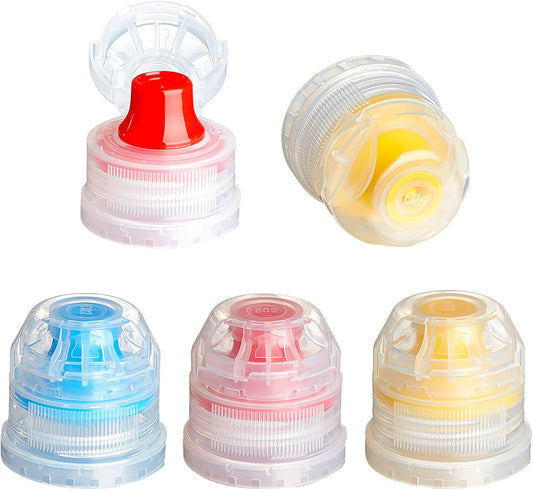 30 Pcs 28 Mm Push Pull Replacement Caps Reusable Colorful Plastic Soda Twisted Water Bottle Lid Top Suitable For Sport