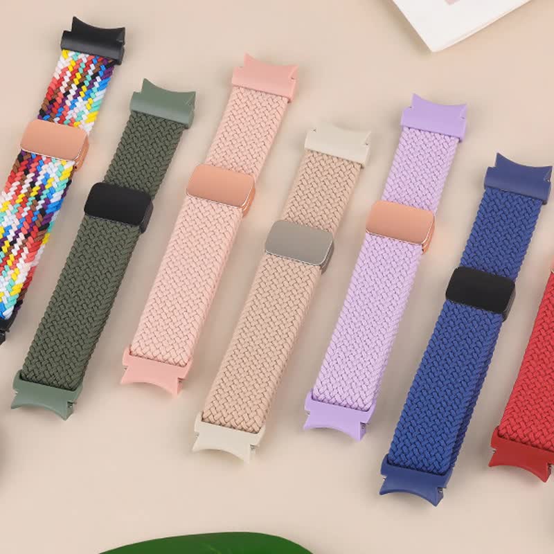 Braided Strap For Compatible With Samsung Galaxy Watch 6 5 Pro 4 Classic Magnetic Band Without Gap 40Mm 44Mm 45Mm 47Mm 4
