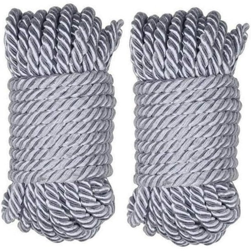 Soft And Silky Strong Braided Twisted Rope 32 Feet 8Mm (1/3") Diameter 10 Meters Multi Purpose Hemp Shiny