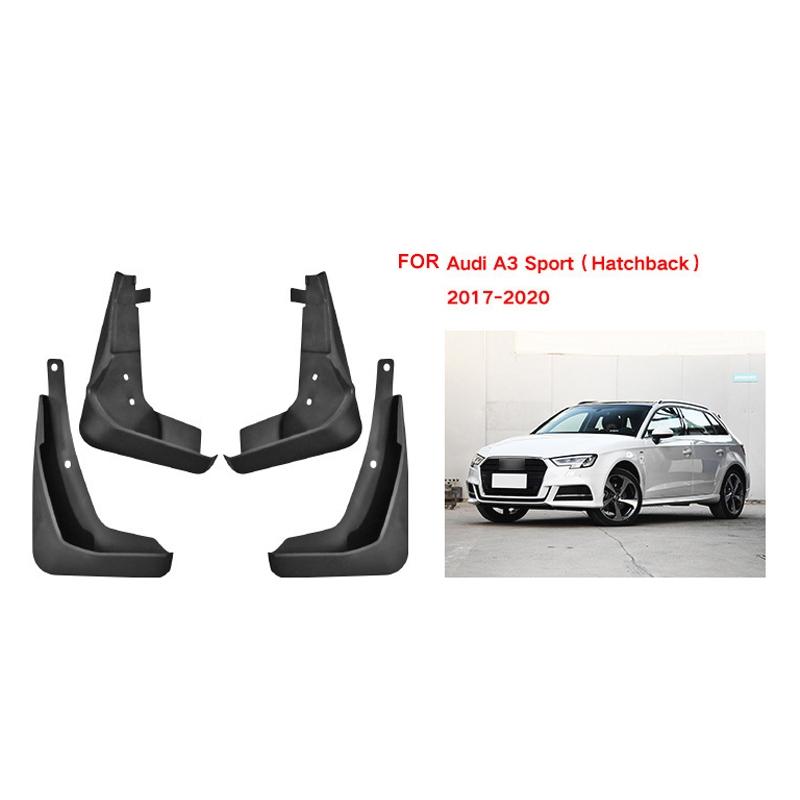 For Audi A3 Hatchback Sport 2017 2020 4Pcs / Set Car Auto Soft Plastic Splash Flaps Fender Guard