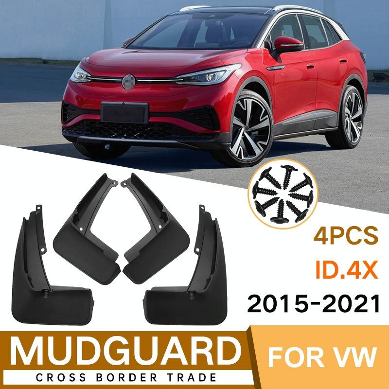 For Volkswagen Id.4X 2015 2023 4Pcs / Set Car Auto Soft Plastic Splash Flaps Fender Guard