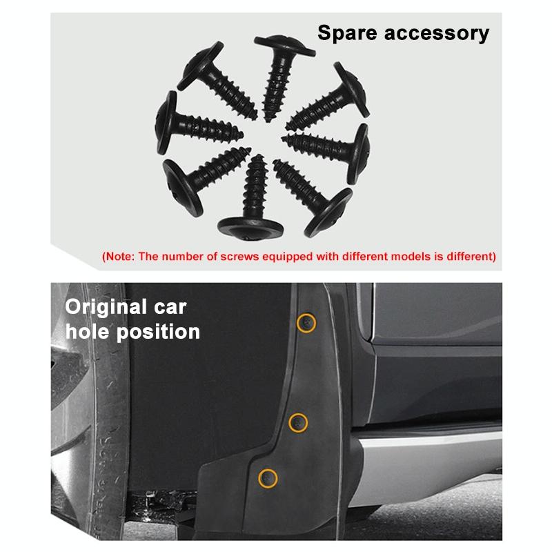 For Volkswagen Id.4X 2015 2023 4Pcs / Set Car Auto Soft Plastic Splash Flaps Fender Guard