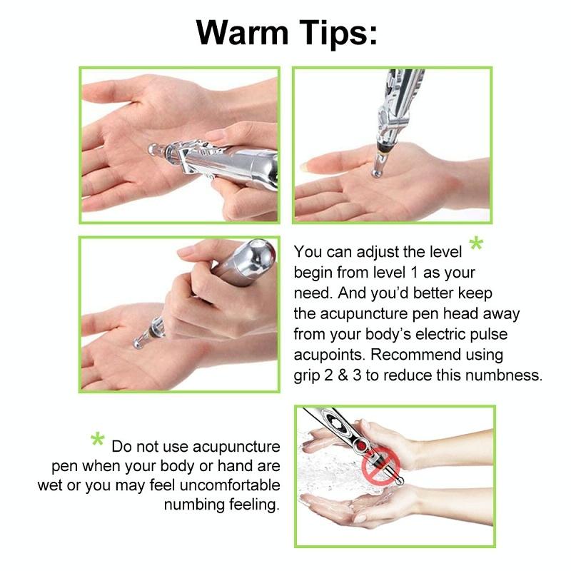 Automatic Acupuncture Pen For Pain Relief 5 Head Colour Boxes