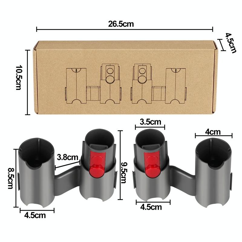 Vacuum Cleaner Storage Rack Extension Bracket For Dyson V7 V15 Pair
