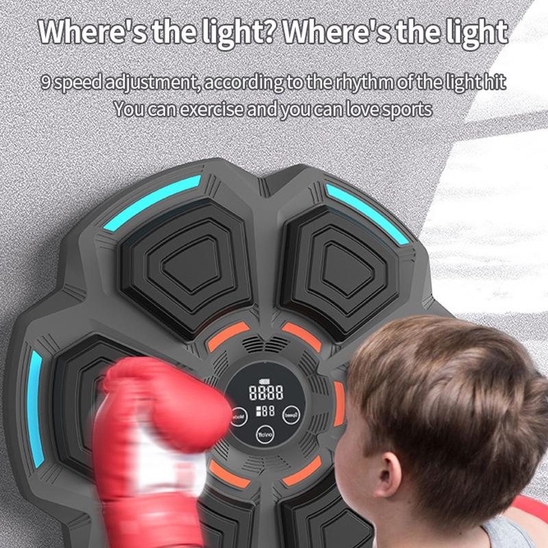 9 Speed Bluetooth Music Boxing Machine With Lights Black