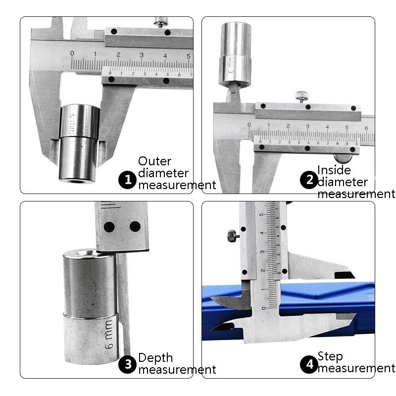 Precision Carbon Steel Vernier Caliper - 0-150Mm 4-In-1 Measuring Tool
