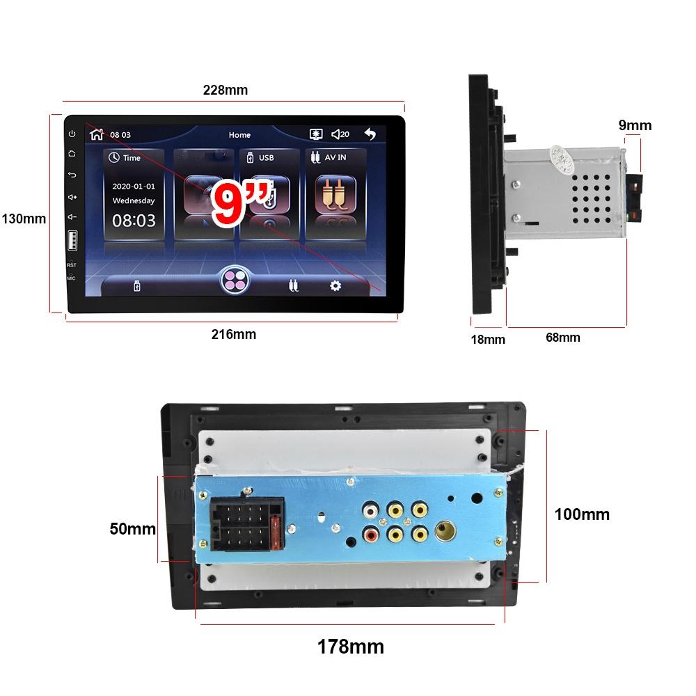 9 Inch Carplay Mp5 Player Single Spindle Standard
