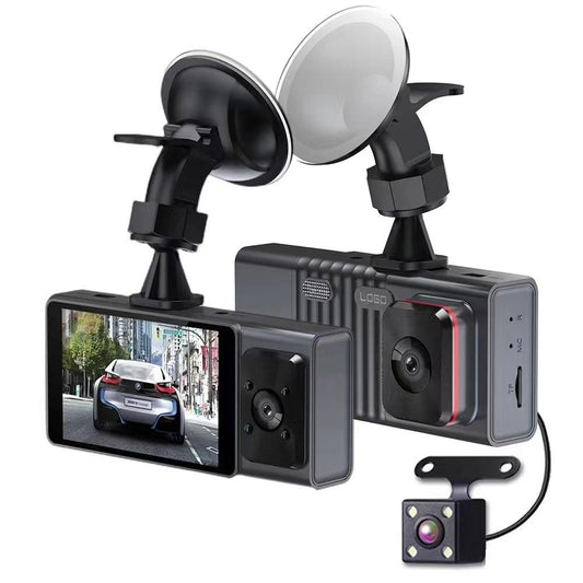 3 In 1 Car Dash Cam With Wifi 1080P Night Vision Ips Screen 32Gb