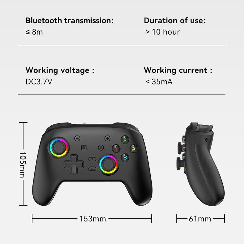 Wireless Gamepad For Nintendo Switch / Pro Tooth Design Tbd0603716901 Black Gold