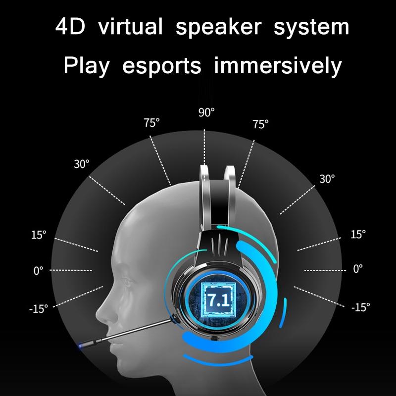 7.1 Gaming Headset With Mic X8 Upgrade Black