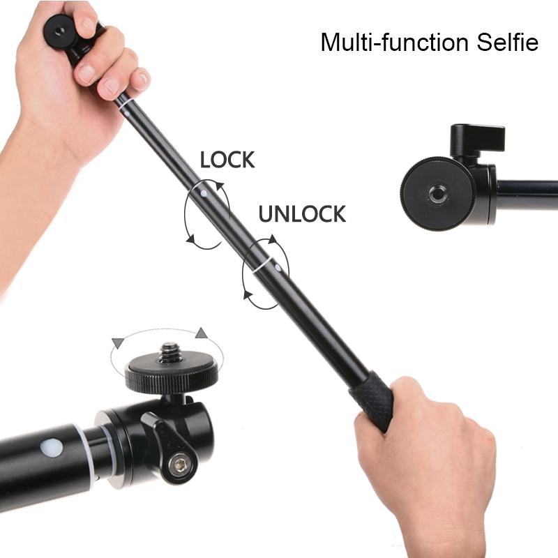 Foldable Tripod Selfie Stick For Action Cameras And Phones 93Cm