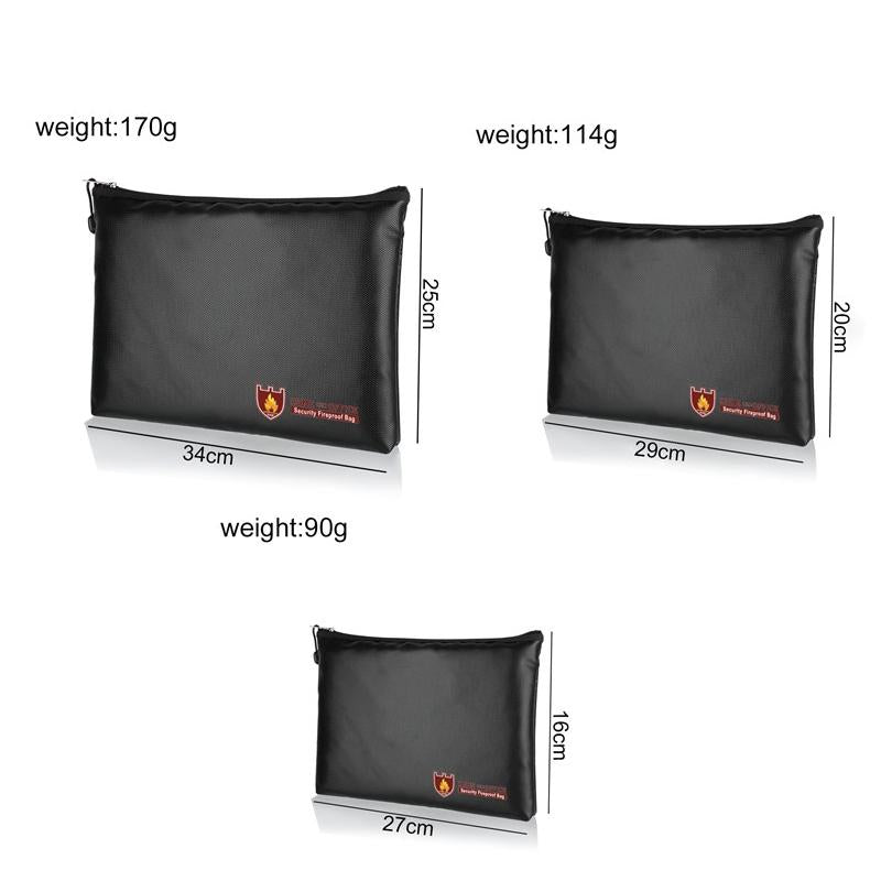 Secure Fireproof Waterproof Bag For Valuables 11.4X7.9 Inch