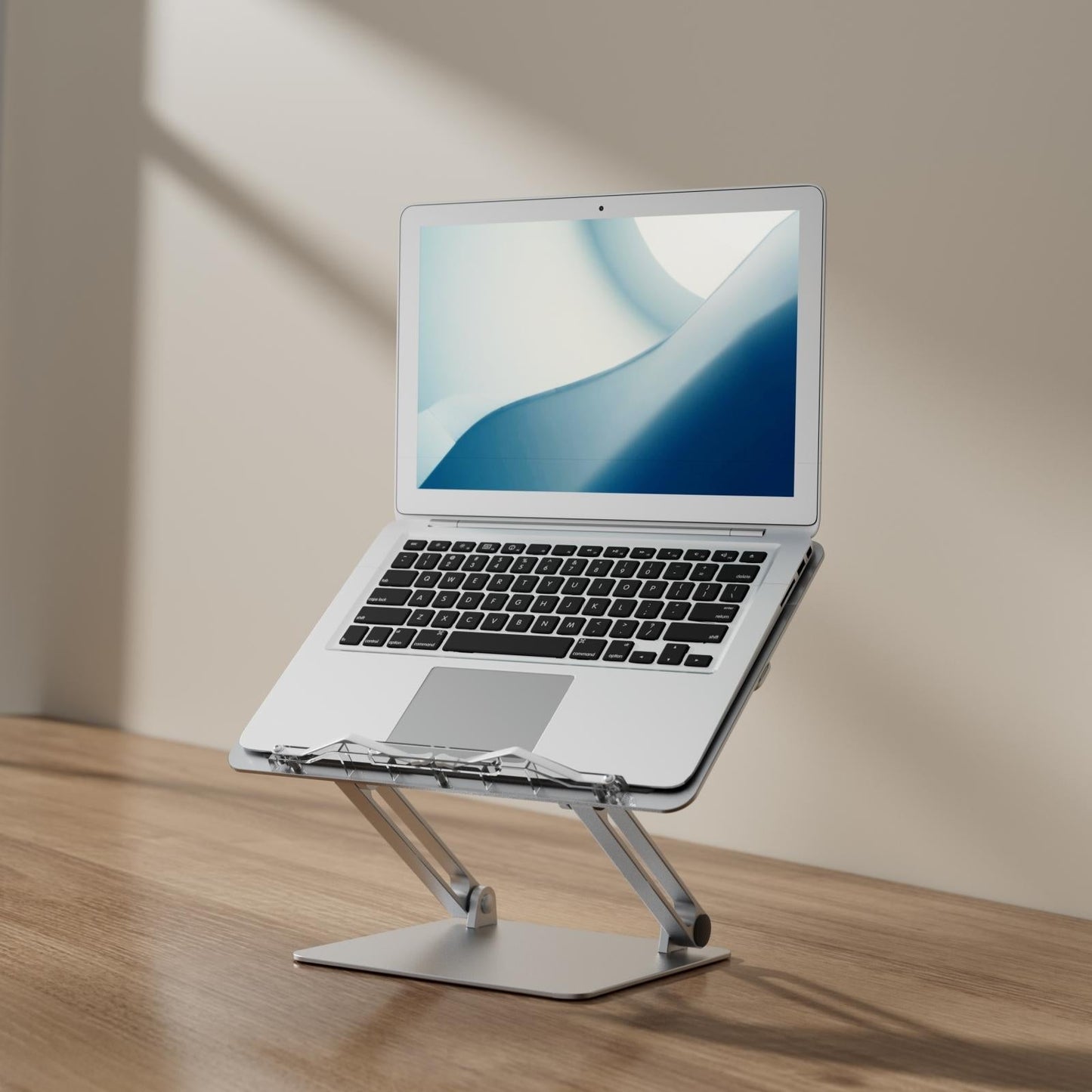 Folding Laptop Stand With Heat Dissipation - Book Clips