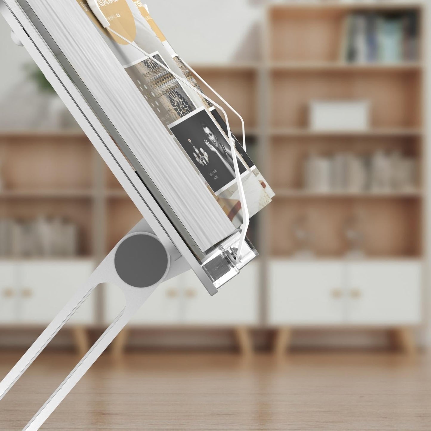 Folding Laptop Stand With Heat Dissipation - Book Clips