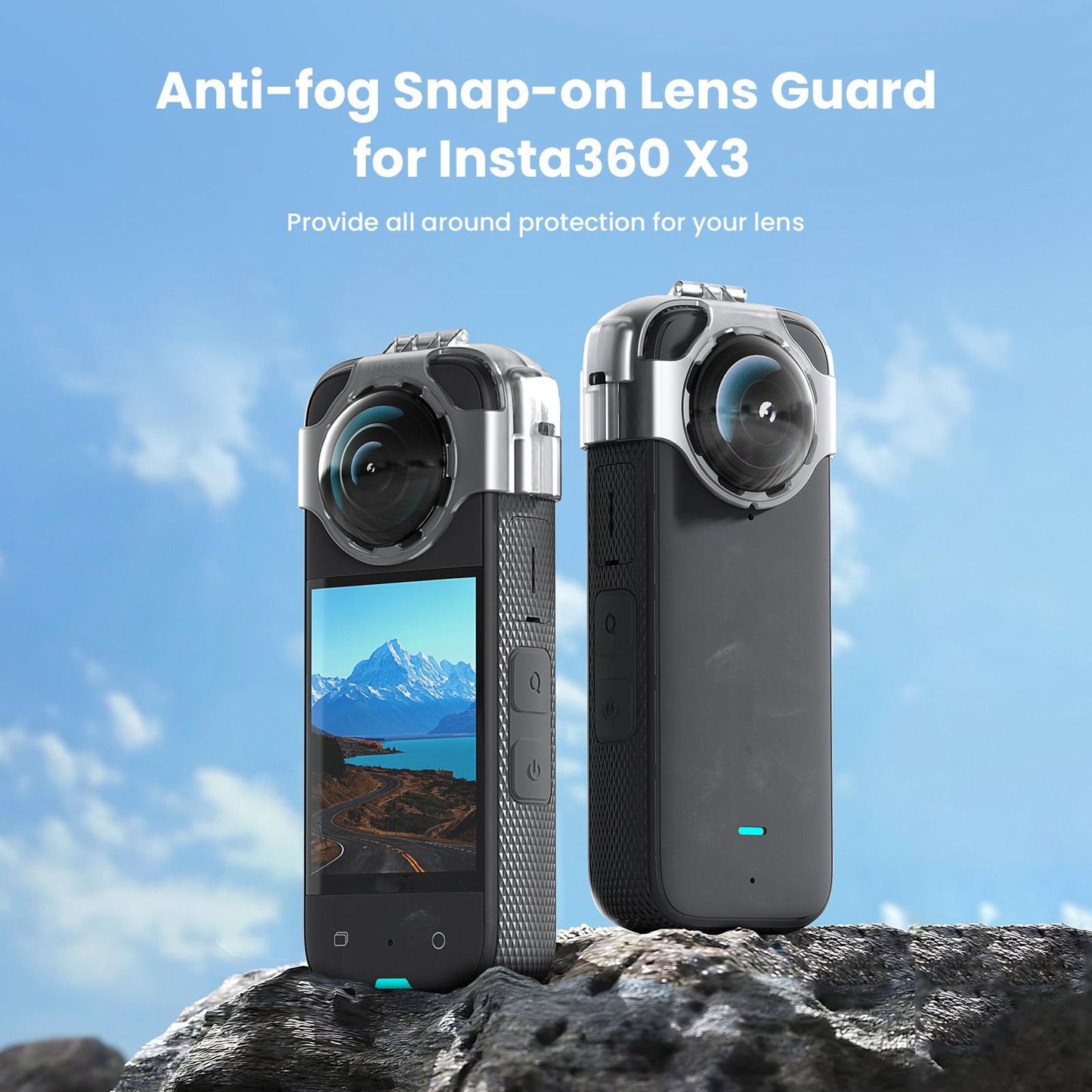 Amagisn Protective Lens Guard For Insta360 X3 Camera - Guard+Case