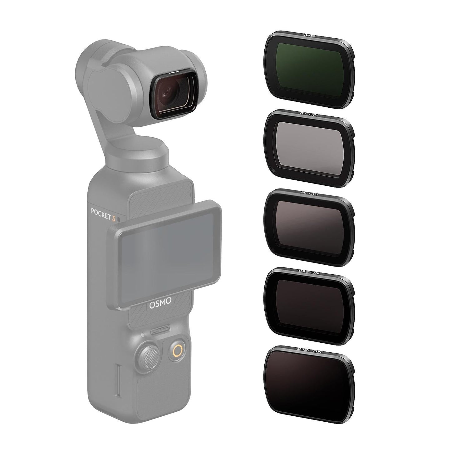 Double Sided Coated Filters For Dji Pocket 3 With Protective Goggles And Cpl Style Nd16+Nd64+Nd256+Nd1000