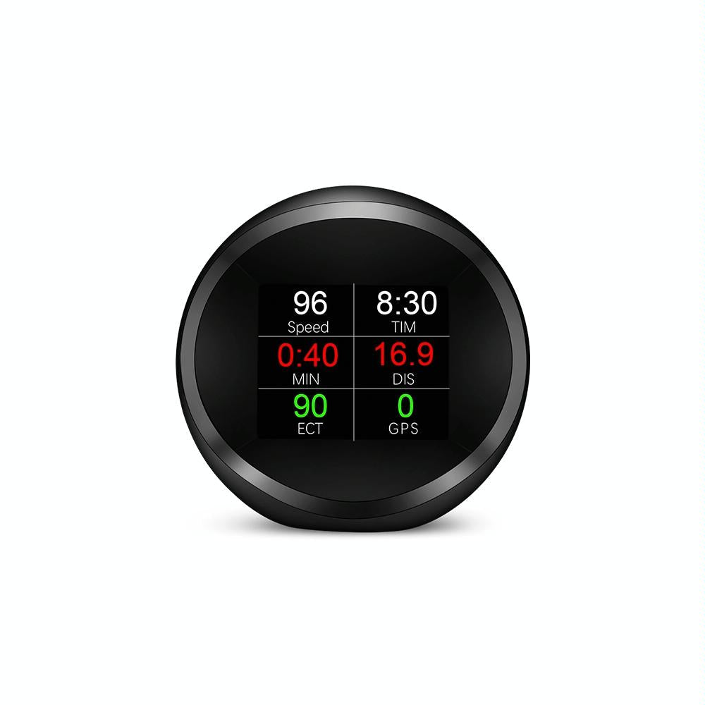 Car Hud Head Up Display Obd2 + Gps Mode Water Temp Speed Voltage Fuel Alarm