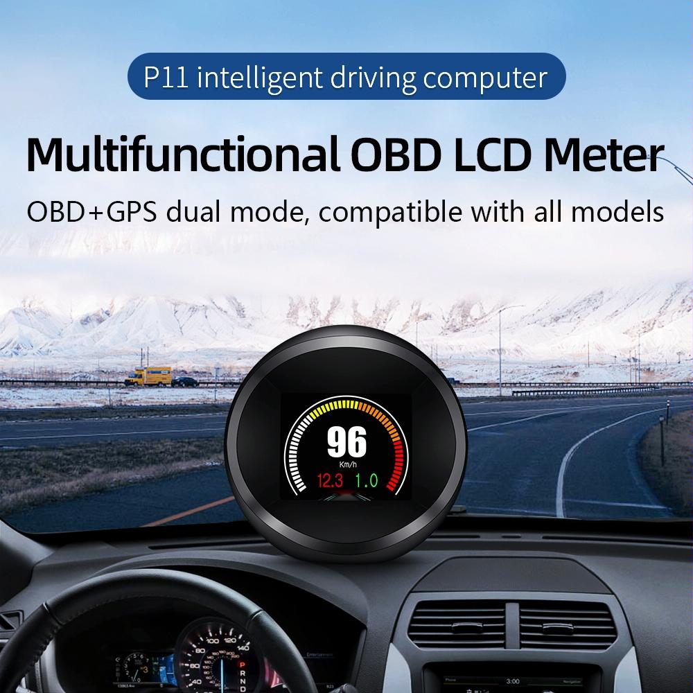 Car Hud Head Up Display Obd2 + Gps Mode Water Temp Speed Voltage Fuel Alarm