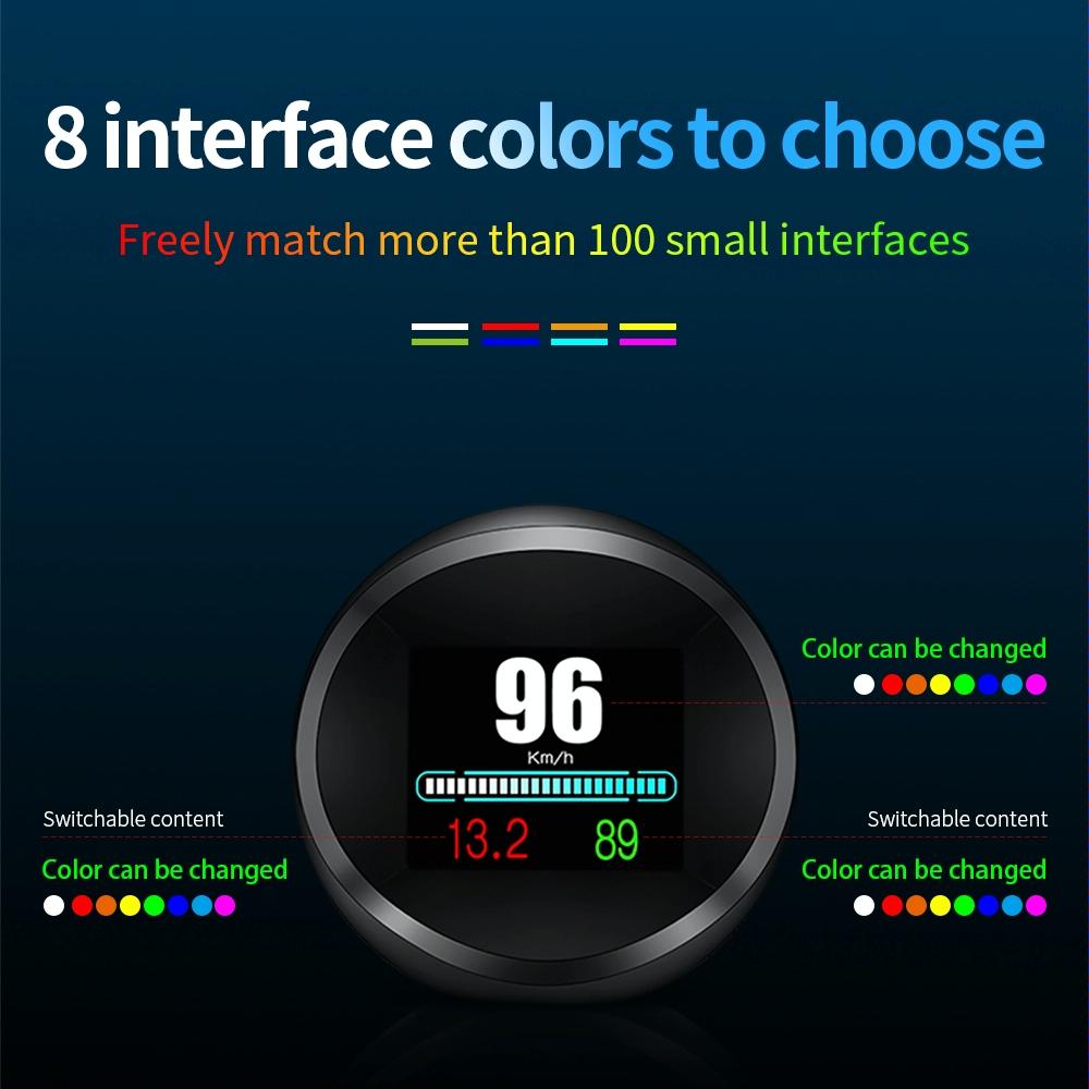 Car Hud Head Up Display Obd2 + Gps Mode Water Temp Speed Voltage Fuel Alarm