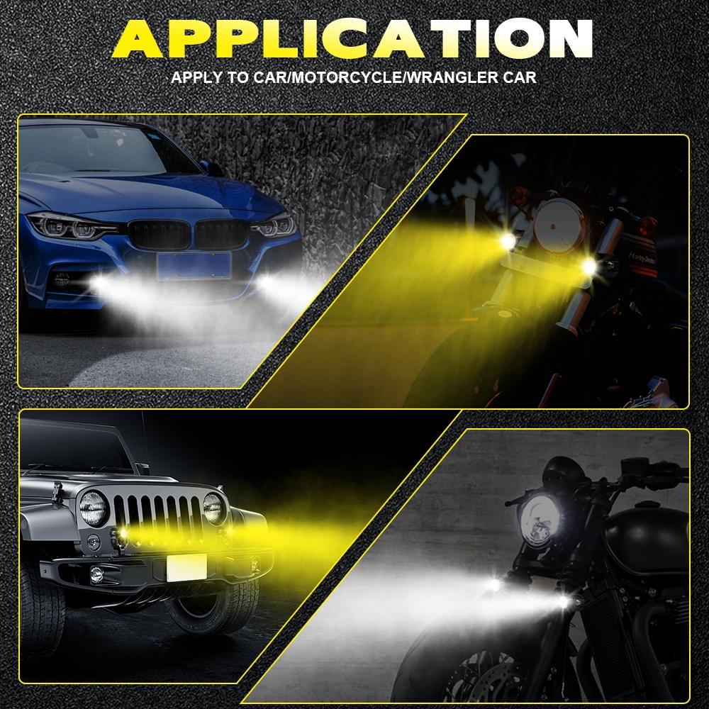 Car / Motorcycles Dc9 30V 18W 2000Lm 6000K 3000K Ip67 Mini Led Headlight