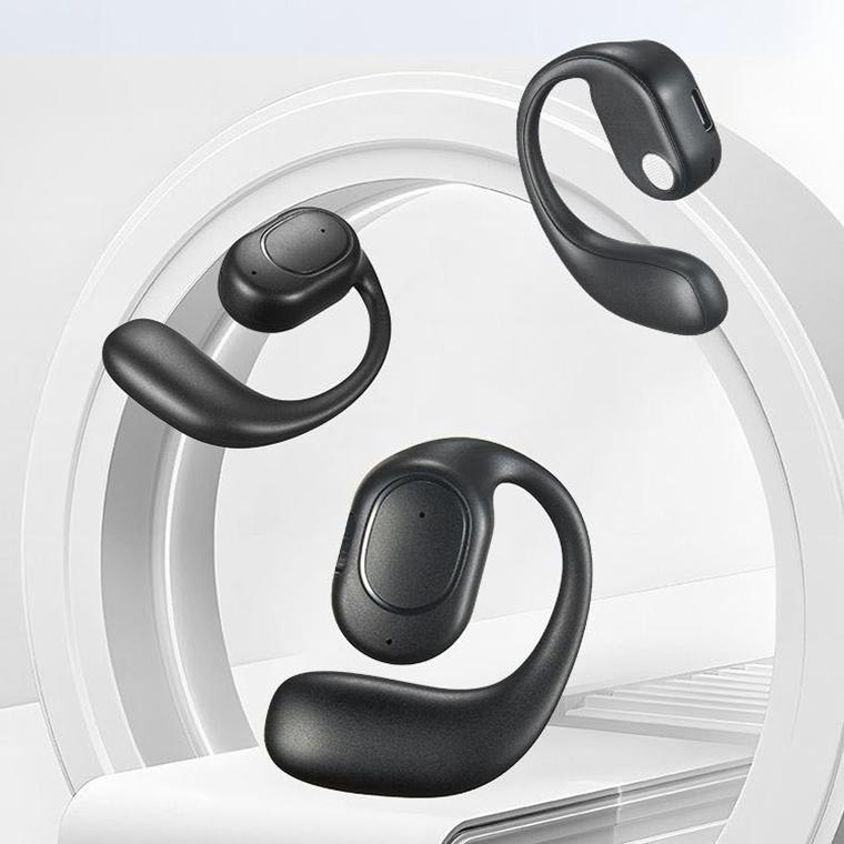 Wireless Bluetooth 5.2 Earphones With Noise Reduction Ear-Mounted Design White Bag Accessories