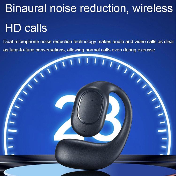 Wireless Bluetooth 5.2 Earphones With Noise Reduction Ear-Mounted Design White Bag Accessories