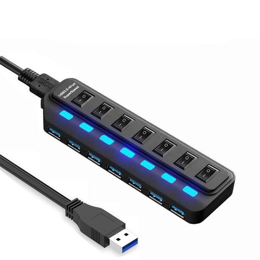 7 Port Usb 3.0 Hub With Independent Switching
