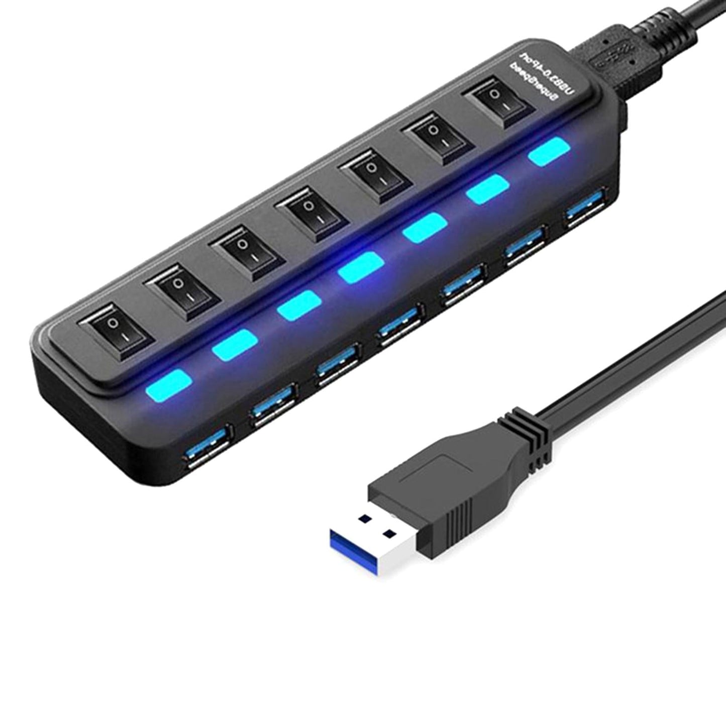 7 Port Usb 3.0 Hub With Independent Switching