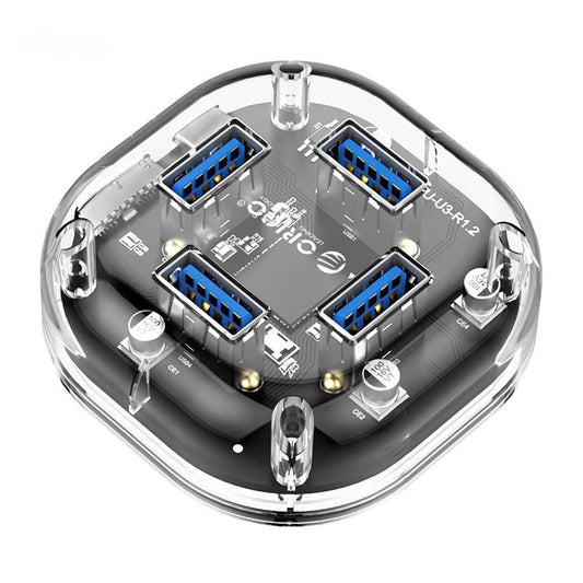 Transparent 4-Port Usb 3.0 Hub