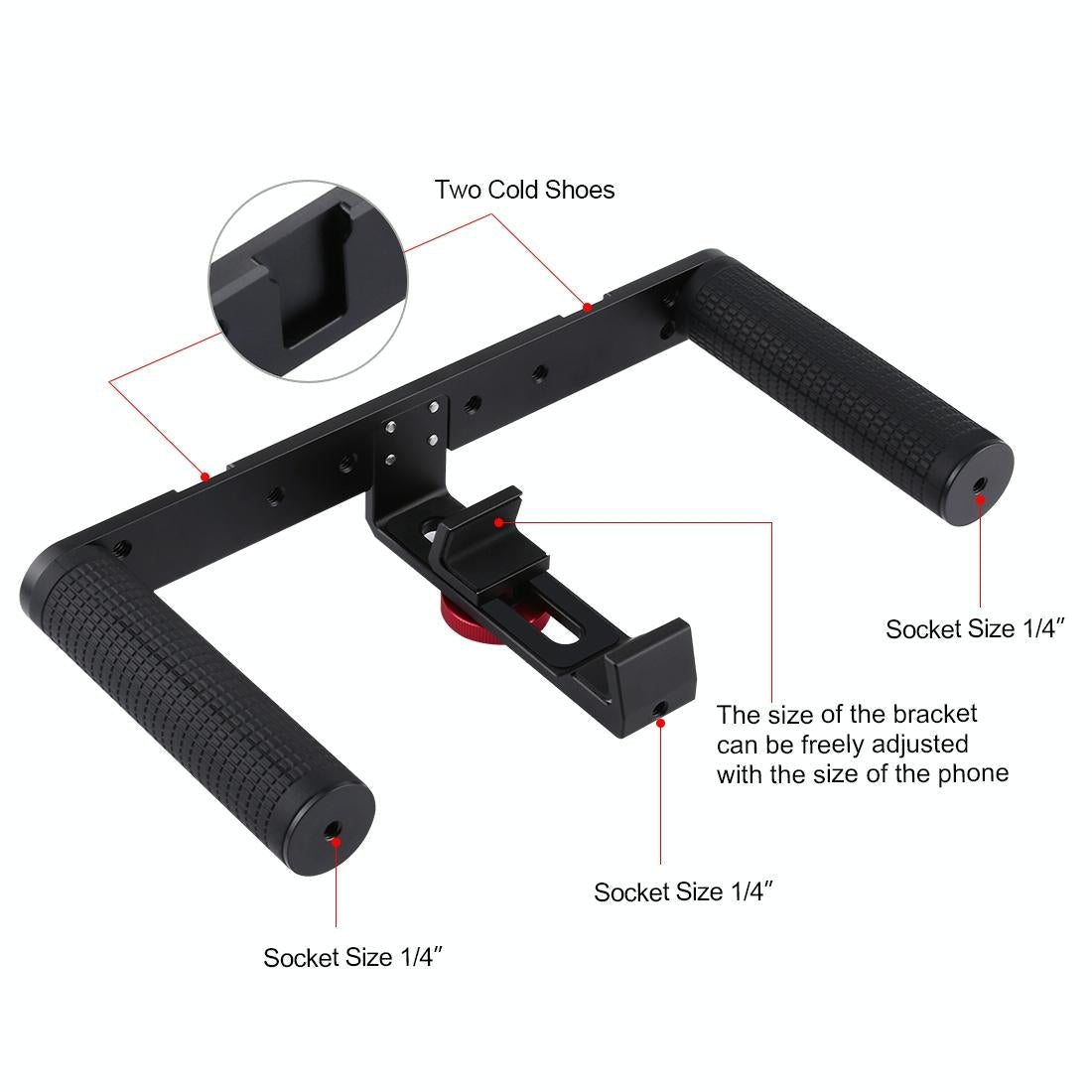 4 In 1 Vlogging Kit With Led Light Microphone Tripod And Stabilizer