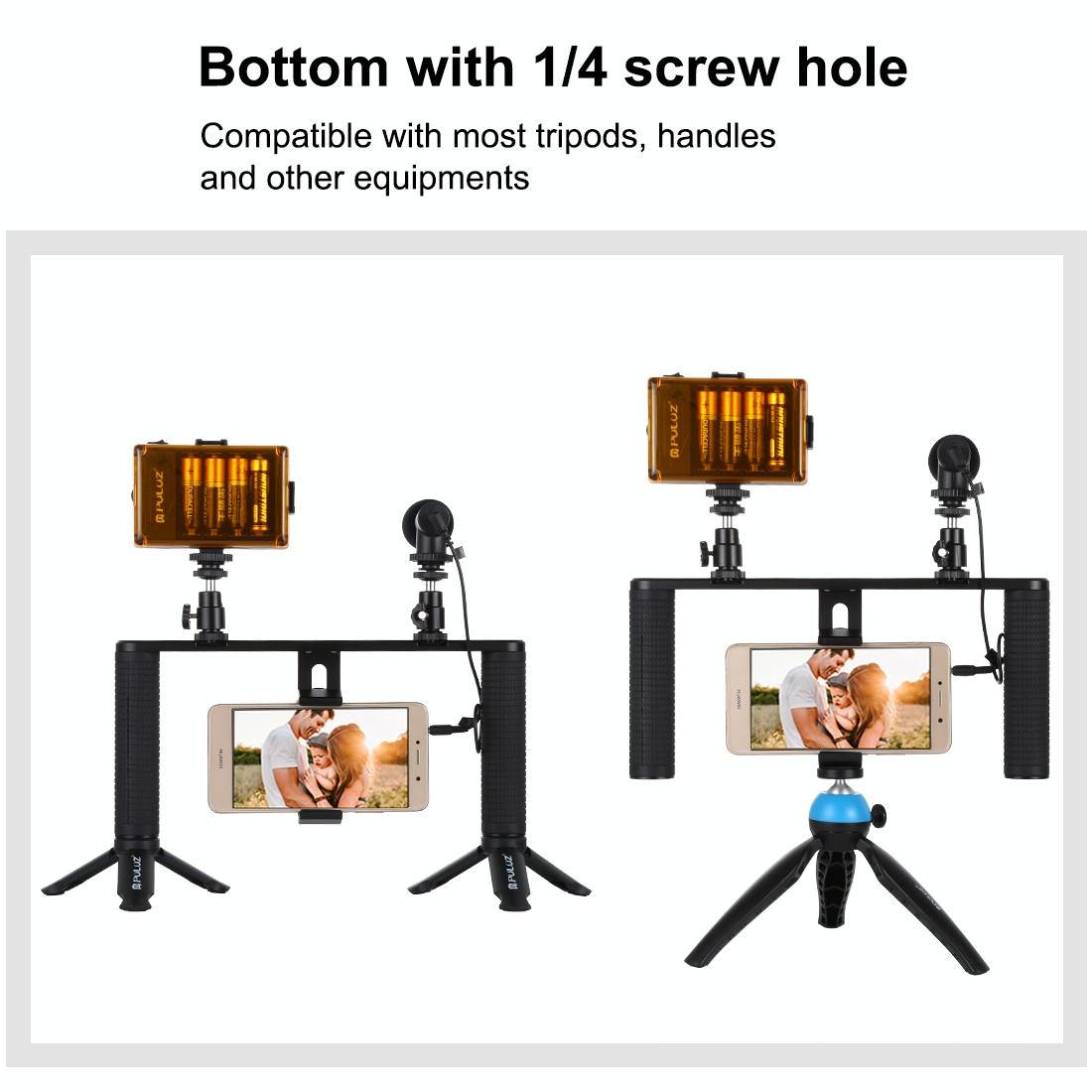4 In 1 Vlogging Kit With Led Light Microphone Tripod And Stabilizer