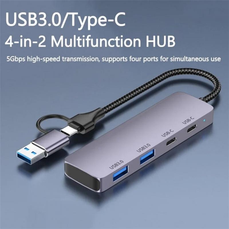 Usb 3.0 + Type C 4 Port Hub Docking Station