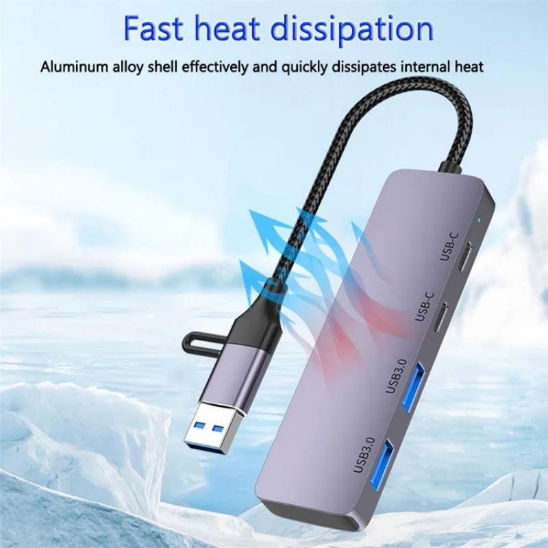 Usb 3.0 + Type C 4 Port Hub Docking Station