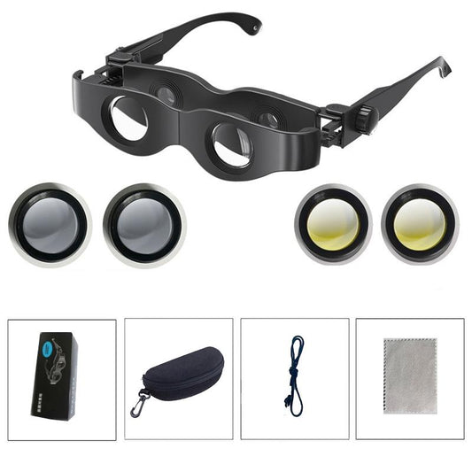 Focus Binoculars With Glass Lenses Grey & Yellow