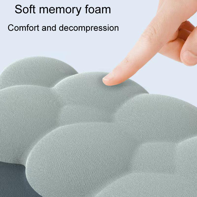3 Piece Cloudy Gradient Memory Foam Wrist & Mouse Pad Set Blue+Gray Model 10