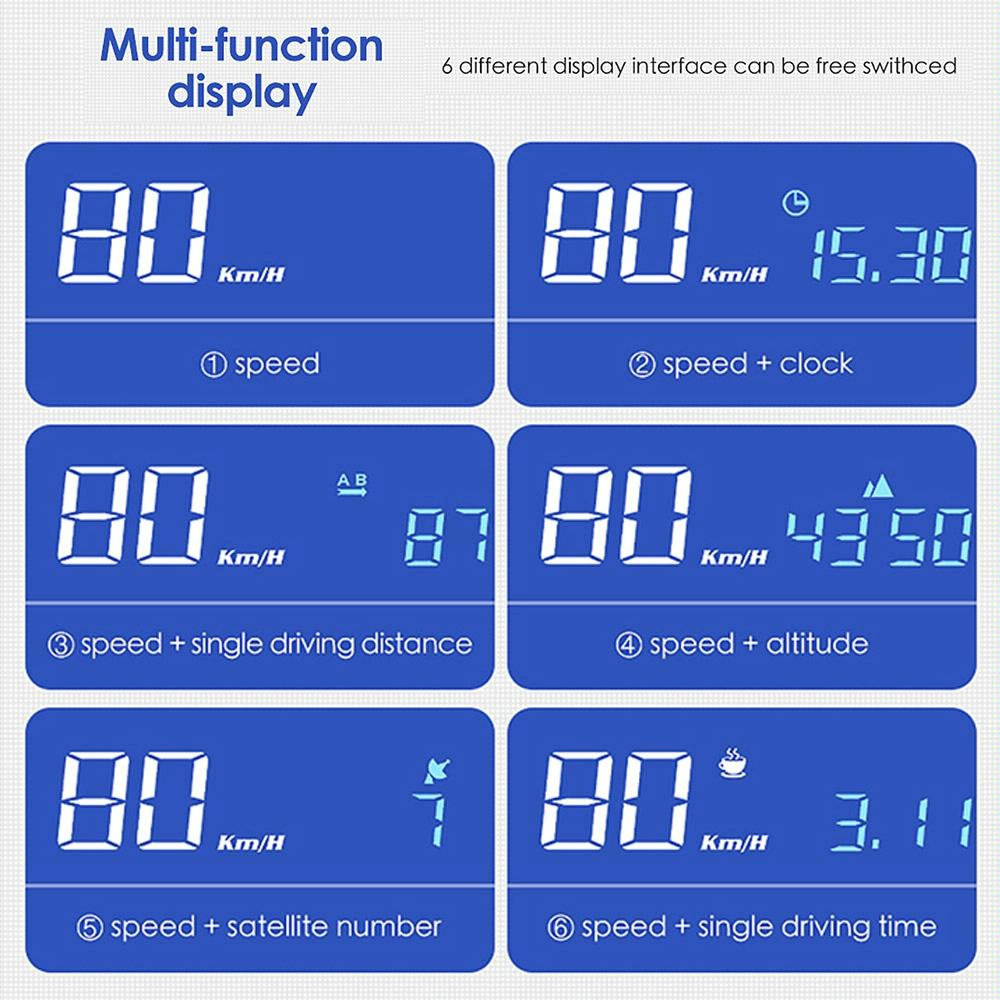 3.5 Inch Car Gps Hud Display Speed Time Distance