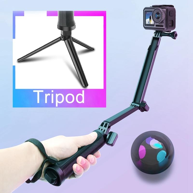 3 In 1 Monopod Tripod Selfie Stick For Gopro Hero12 Portable And Versatile