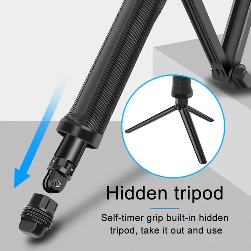3 In 1 Monopod Tripod Selfie Stick For Gopro Hero12 Portable And Versatile