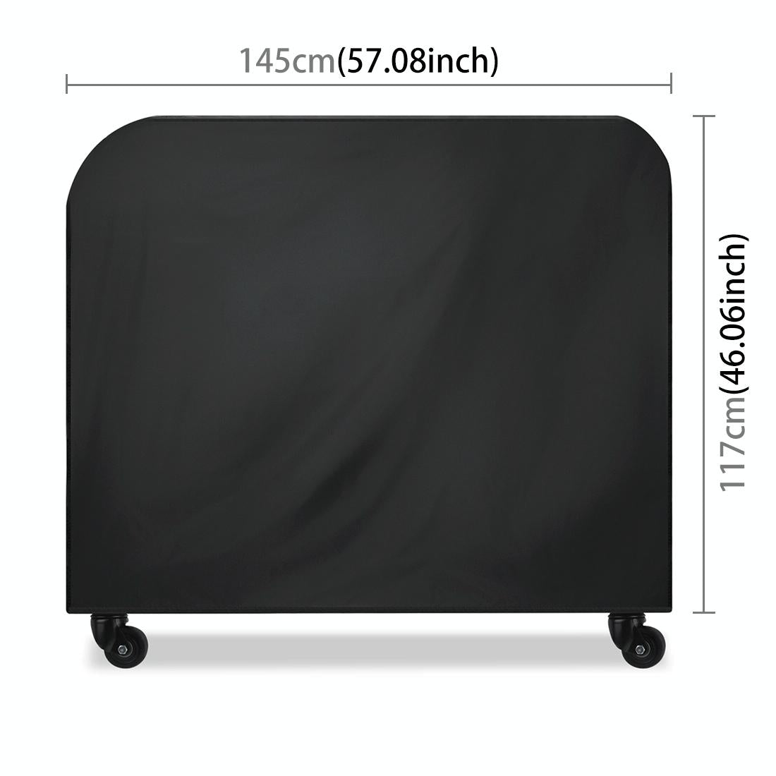 Waterproof 210D Oxford Cloth Bbq Grill Cover Anti Uv Dust Proof Folding Fits Gas Charcoal Electric 145X61x117cm Black