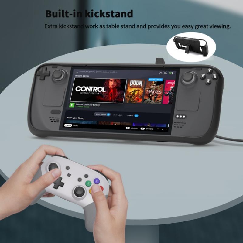 Tpu Case + Touchpad Sticker For Steam Deck Handheld - Compact Protection