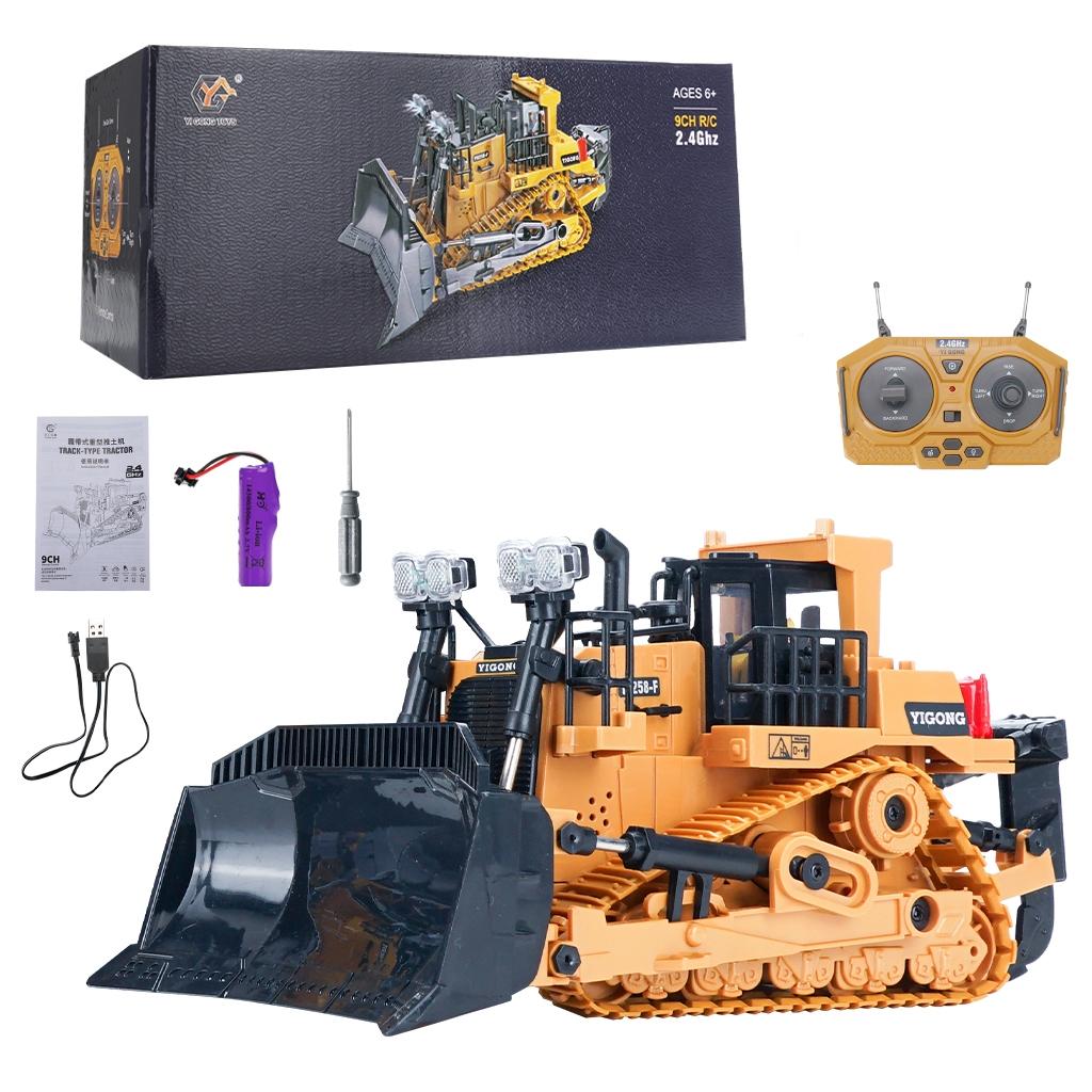 2.4G Rc 9 Channel Heavy Bulldozer 1 24 Crawler Multi Function