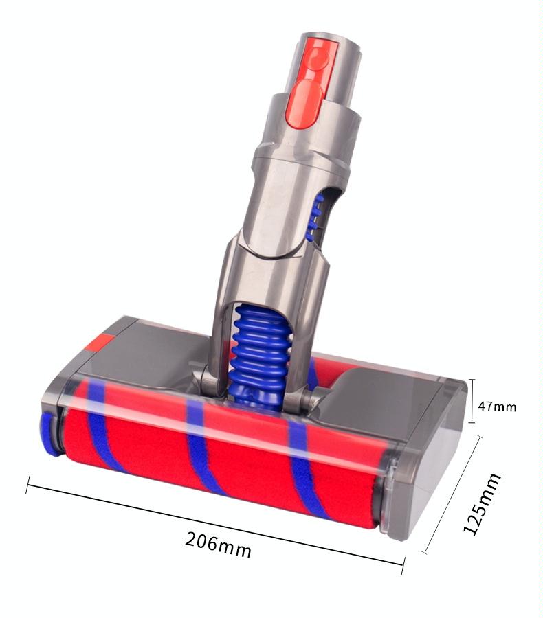 Soft Velvet Double Roller Floor Brush For Dyson Vacuum Cleaners