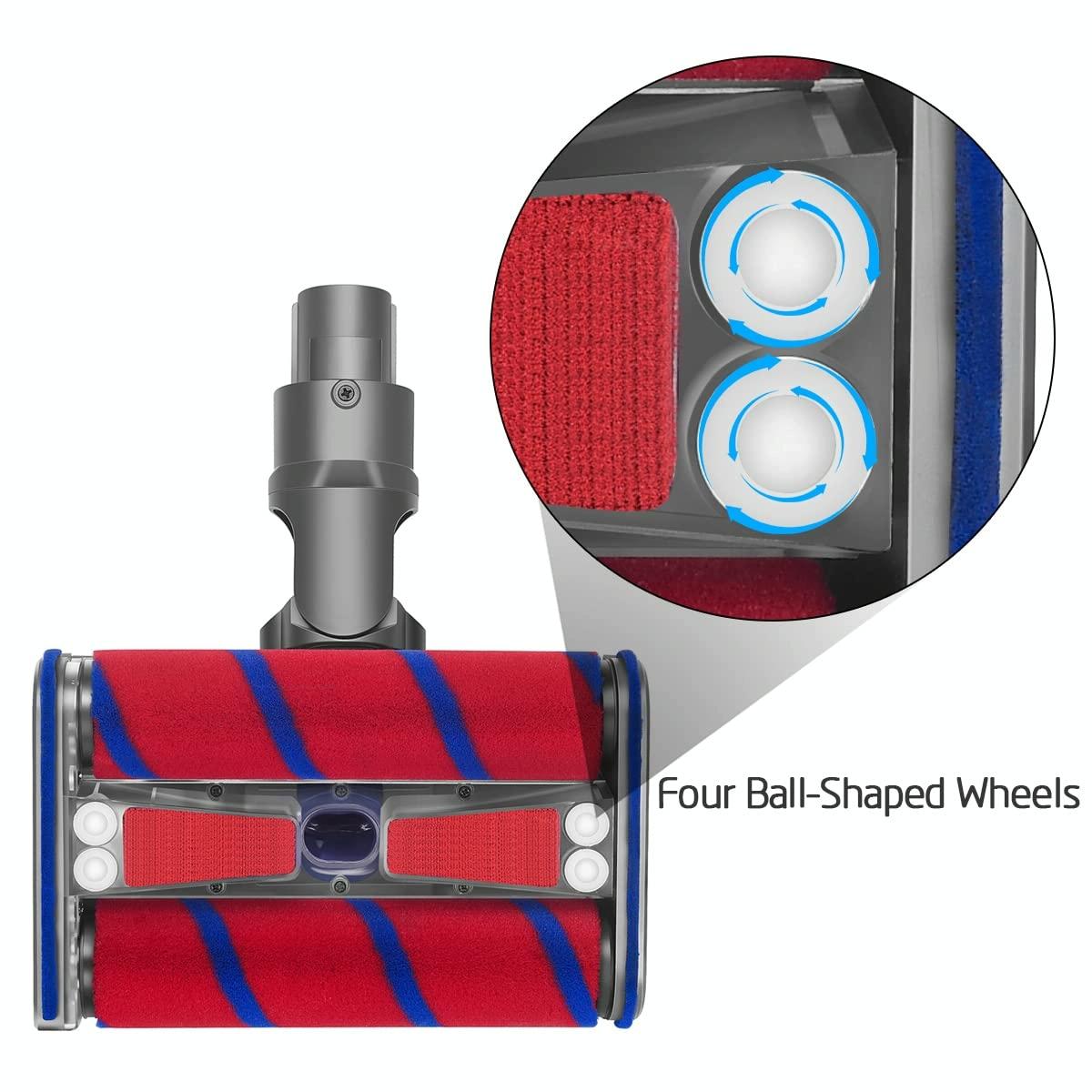 Soft Velvet Double Roller Floor Brush For Dyson Vacuum Cleaners