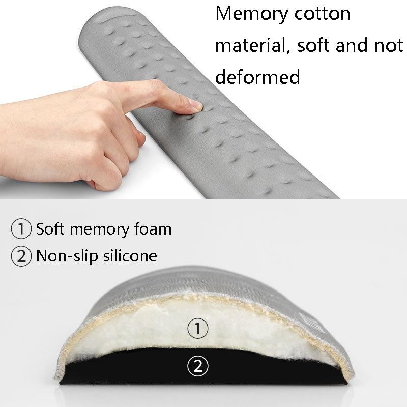 Silicone Memory Wrist Pad For Keyboard And Mouse Medium Size Black